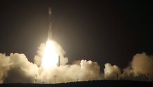 &bdquo;Delta II&ldquo; raketos paleidimo į kosmosą akimirka.