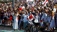 Baltarusija. A&scaron;tunta protestų diena