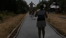 Sukurtas bėgimo takelis i&scaron; batuto