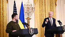 Volodymyras Zelenskis ir Joe Bidenas