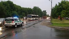 Liepsnos kėsinosi į autobusą