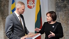 &Scaron;vedijos gynybos ministro vizito akimirka