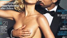 Sami Khedira ir Lena Gercke ant žurnalo GO vir&scaron;elio