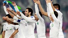 Uzbekistano futbolininkų džiaugsmas