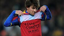 Lionelio Messi sveikinimas mamai