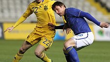 Ukrainos ir &Scaron;vedijos rungtynių akimirka