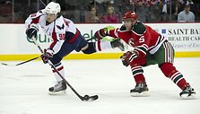 &bdquo;Devils&ldquo; &ndash; &bdquo;Capitals&ldquo; rungtynių akimirka