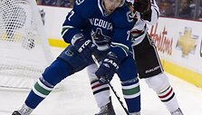 Canucks - Blackhawks rungtynių akimirka
