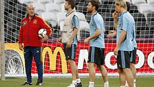 Ispanijos futbolo rinktinės treniruotė