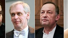Oskaras Kor&scaron;unovas, Gintaras Rinkevičius, Kornelijus Platelis ir Asmik Grigorian