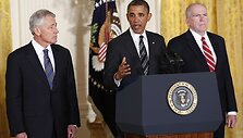Chuckas Hagelas, Barackas Obama ir Johnas Brennanas