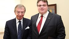 Italijos ambasadorius Lietuvoje Renato Maria Ricci ir Lietuvos užsienio reikalų ministras Linas Linkevičius