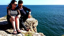 Edvardas Žičkus su pussesere Kristina
