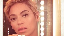 Beyonce trumpų plaukų &scaron;ukuosena