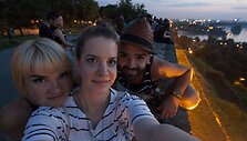 Au&scaron;ra Tomkutė, fotografė Maja Zmaja ir &Scaron;arūnas Kirdeikis