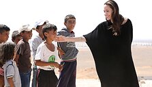 Angelina Jolie pabėgėlių stovykloje Sirijoje