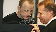 Eugenijus Gudeliauskas (kairėje) nuteistas už turto prievartavimą.
