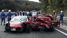 Superautomobilių avarija Japonijoje