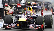 &bdquo;Red Bull&ldquo; bolidas techninio aptarnavimo zonoje