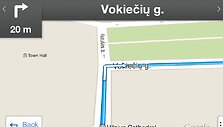 Kadras i&scaron; &bdquo;Google Maps Navigation&ldquo; 