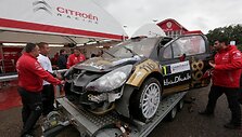 Sebastieno Loebo &bdquo;Citroen DS3 WRC&ldquo; po avarijos