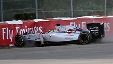Felipe Massos ir Sergio Perezo avarija Kanados F-1 lenktynėse