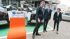 &bdquo;CityBee&ldquo; elektromobilių įkrovimo stotelės prie Vilniaus savivaldybės atidarymas
