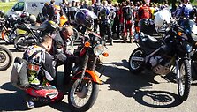 Kelionės motociklu &bdquo;Aplink Lietuvą 2015&ldquo; akimirka