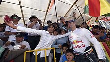 Dakaro dalyvių paradas Bolivijoje