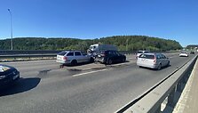 Vilniuje Oslo gatvėje susidūrė automobiliai, susidarė spūstis
