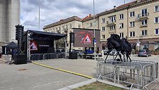 Pasirengimas protestui &bdquo;&Scaron;alin rankas nuo laisvo žodžio&ldquo;