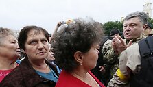 Ukrainos prezidentas Petro Poro&scaron;enka Slovjanske