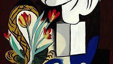 Picasso paveikslas &bdquo;Nature morte aux tulipes&ldquo;, tapytas 1932 metais
