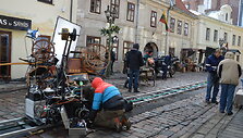 Reklamos filmavimo akimirka