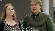 Kadras i&scaron; gėjų eitynių reklamos