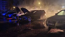 Sudegė BMW automobilis