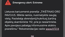 Tikėtinas oro pavojus