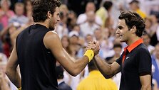 Juanas Martinas del Potro ir Rogeris Federeris US Open finale