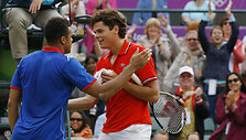 Jo-Wilfriedas Tsonga ir Milo&scaron;as Raoničius