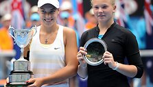 Ana Konjuh ir Katerina Siniakova