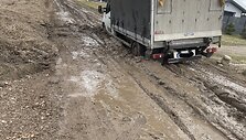Nei&scaron;važiuojama Vijoklių gatvė Lindini&scaron;kėse 2023 m. kovą