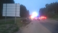 Apvirtęs BMW &scaron;alia Molėtų