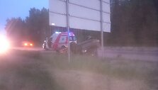 Apvirtęs BMW &scaron;alia Molėtų