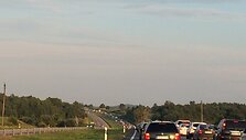 Kam&scaron;tis autostradoje prie&scaron; Kryžkalnį