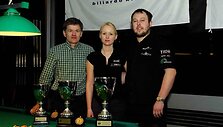 (i&scaron; kairės) Kestutis Žadeikis, Agnė Jaru&scaron;auskaitė, Marius &Scaron;iaudkulis