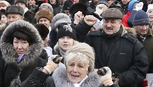 Protestų akimirka