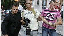 Protesto Baltarusijoje akimirka