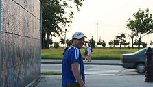 D.Kinderis prie&scaron; bėgimą Gruzijoje, Batumio kurorte prie Juodosios jūros