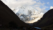 Salkantay kalnas (6271 m), matomas i&scaron; Soraypampa stovyklavietės