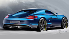 Patobulinto &bdquo;Porsche Cayman S&ldquo; eskizas